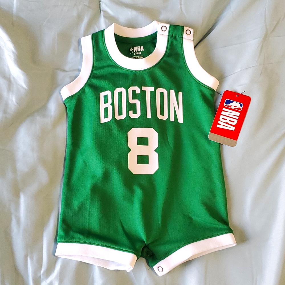 Boston Celtics 3-6 month Baby Infant Romper Jersey Walker 8